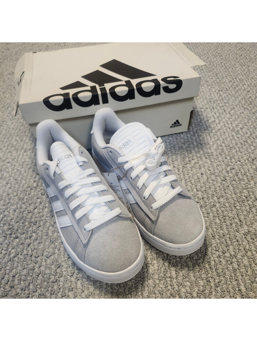 Adidas Grand Court Alpha Cloudfoam Sneakers Gray White Women's Size 7 New